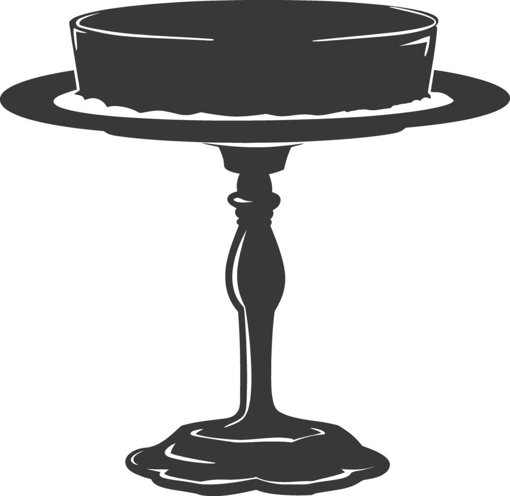 Silhouette cake platter black color only full vector