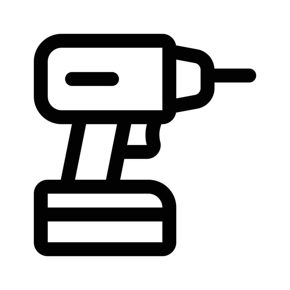 Get hold on this amazing icon of drill machine, a tool primarily used for making round holes vector