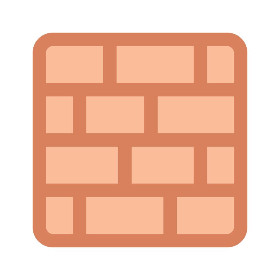 An editable icon of brick wall, isolated on white background vector