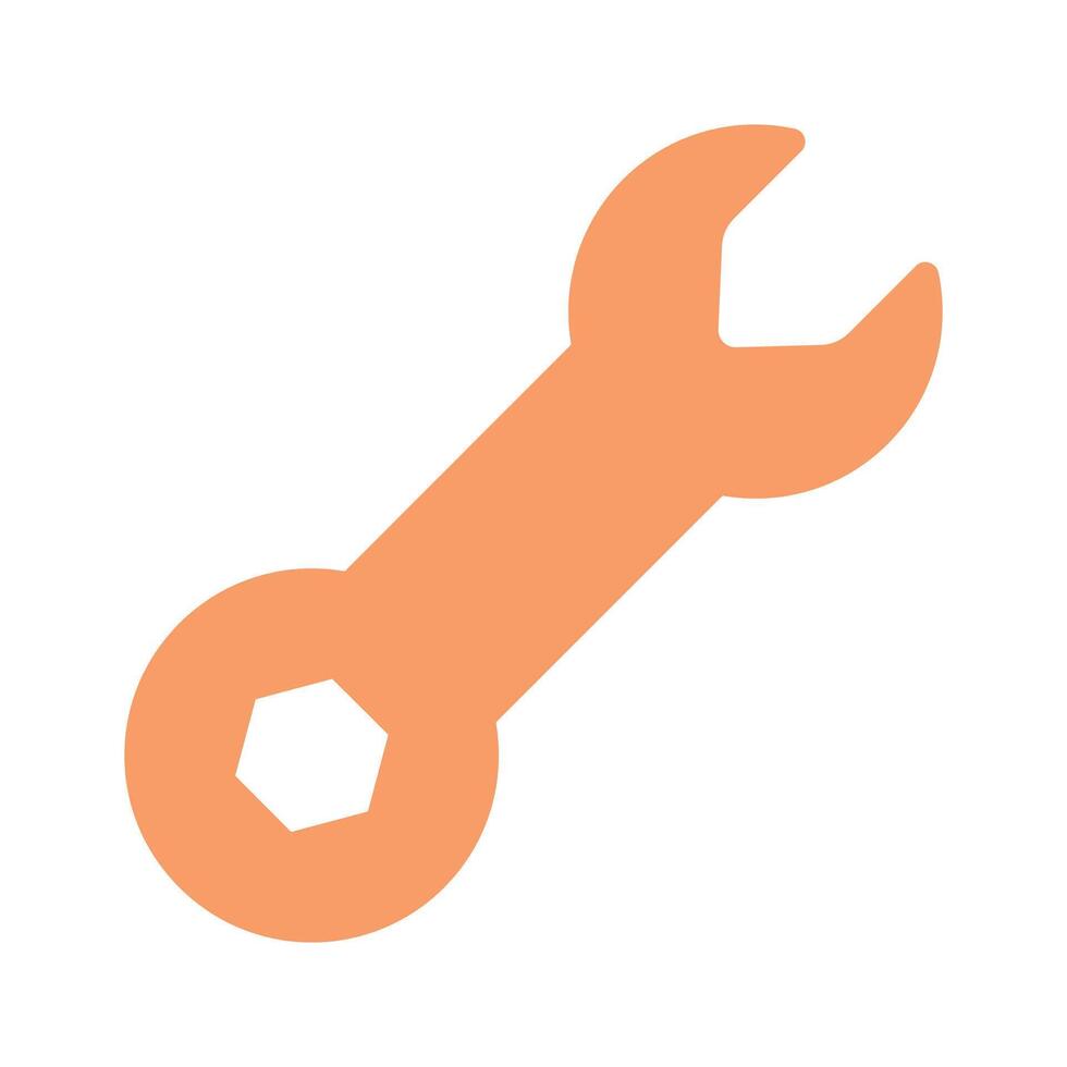 Beautifully designed trendy icon of spanner, construction wrench vector