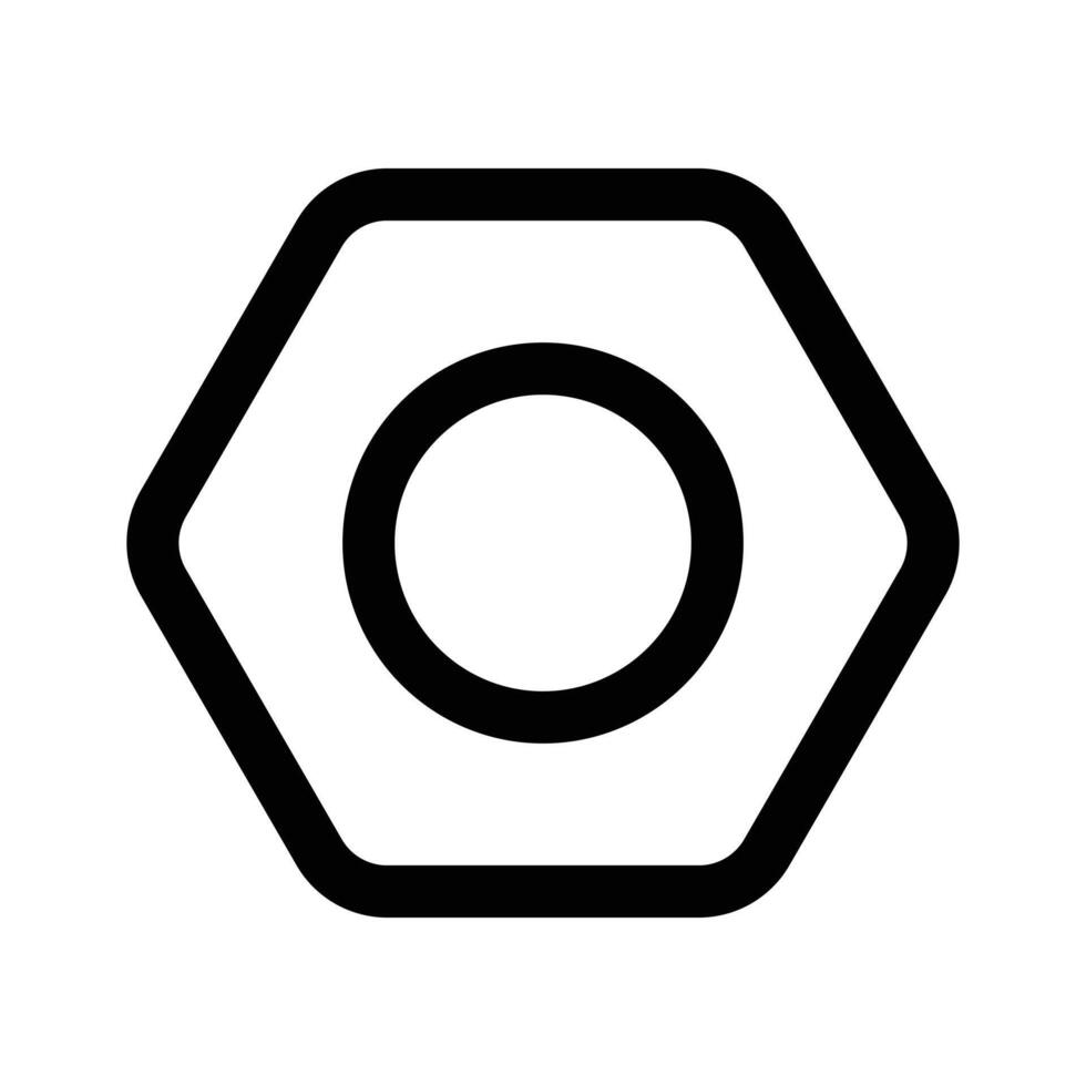 Grab this beautifully designed icon of nut in editable style, a customizable of hex nut vector