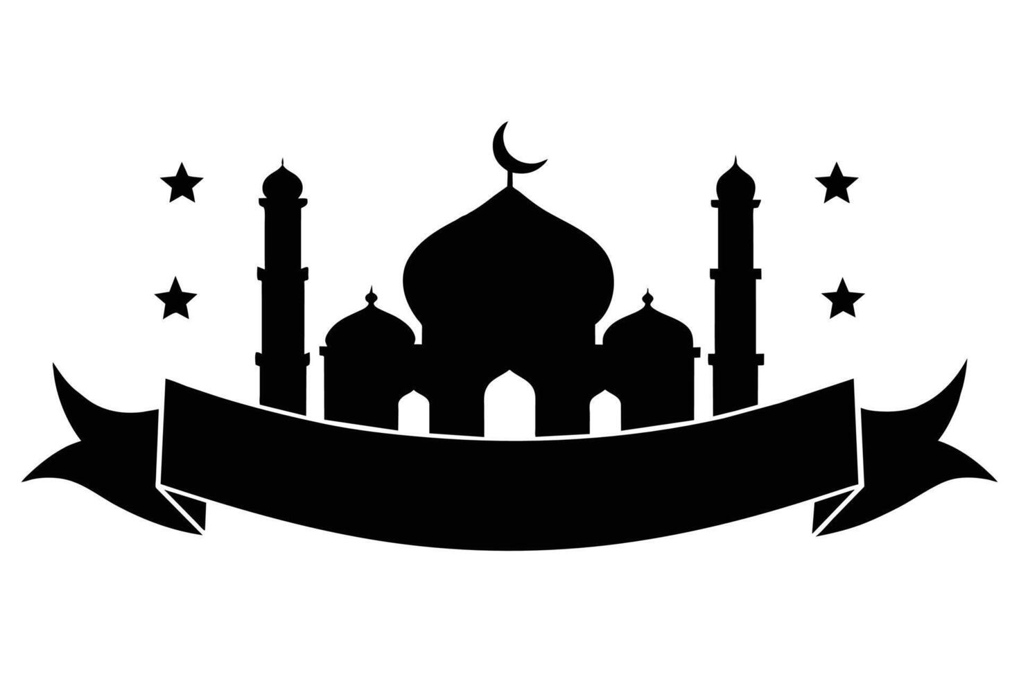 Islamic Celebration Eid Al Adha Illustration Silhouetted vector