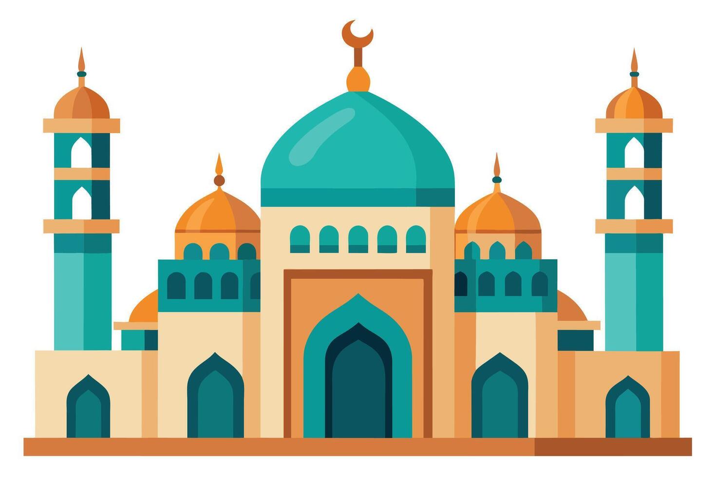 hermosa islámico mezquita ilustración vector