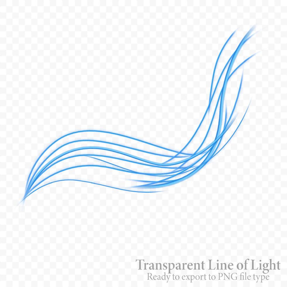 Blue Wavy Line Isolated and Easy to Edit vector