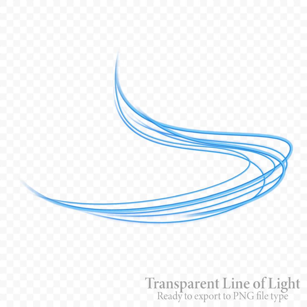 Blue Wavy Line Isolated and Easy to Edit vector