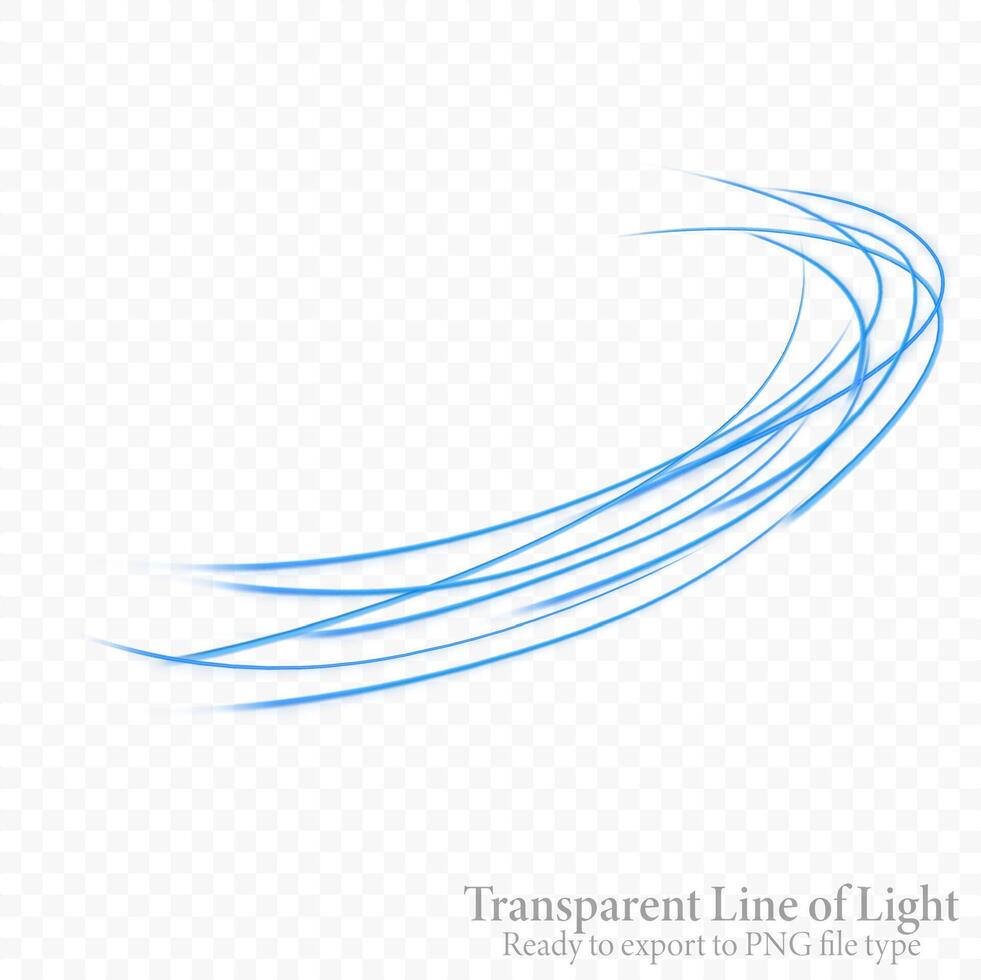 Blue Wavy Line Isolated and Easy to Edit vector