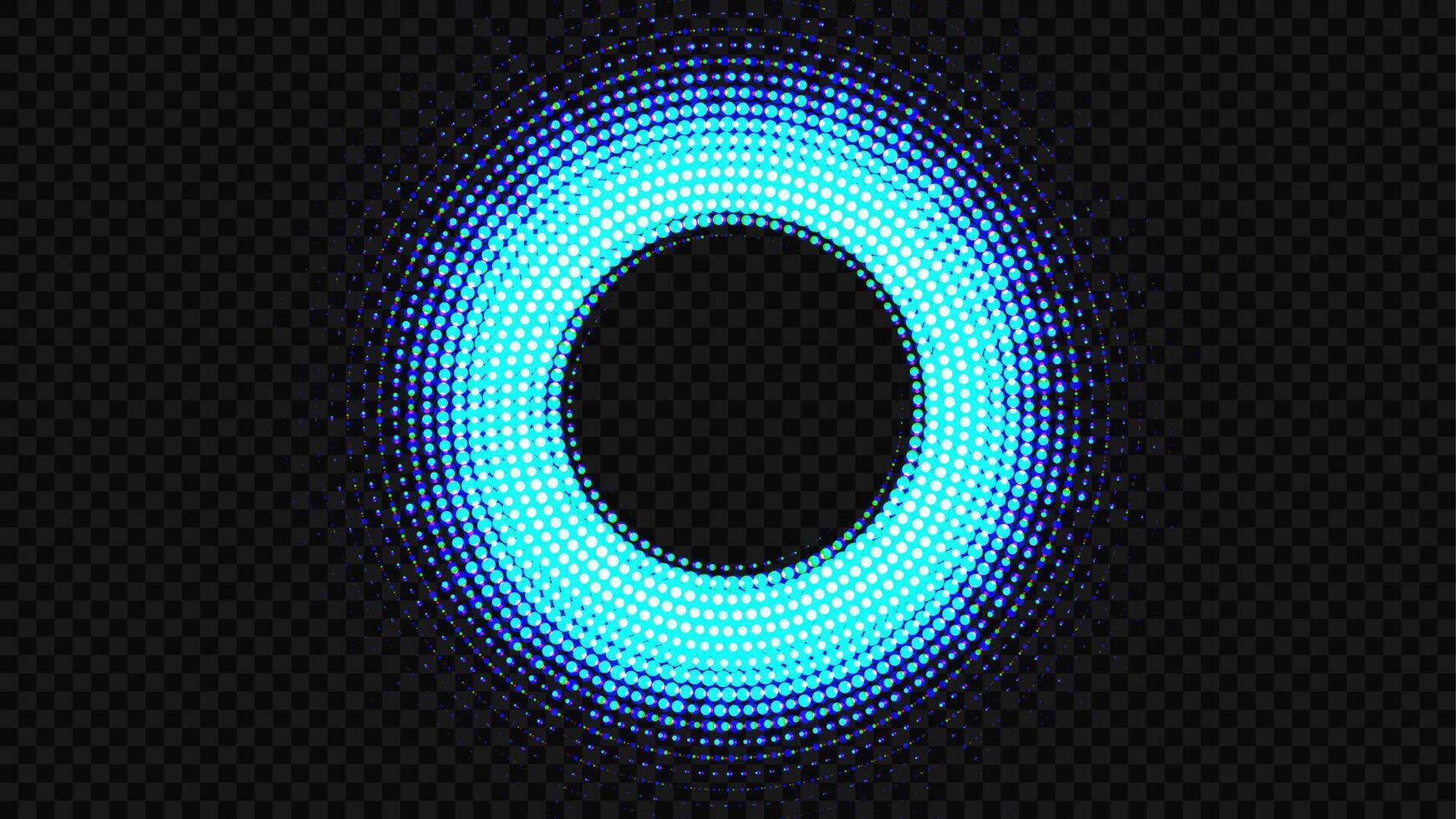 Halftone Cornea Ring Line of Light on Dark Background vector