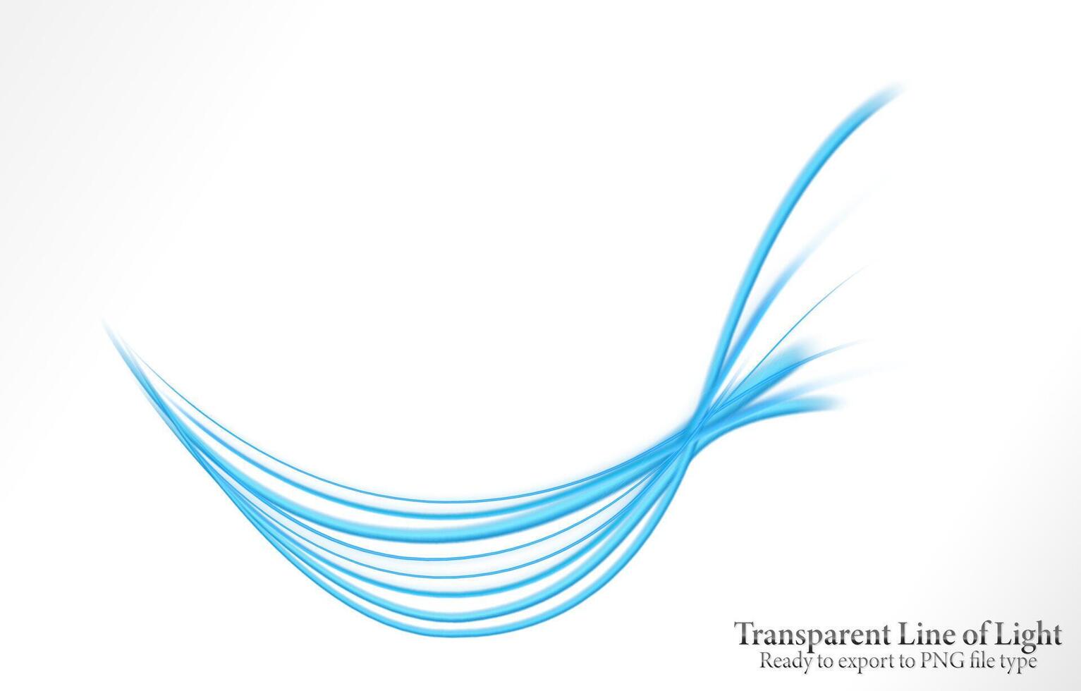 Blue Wavy Line Isolated and Easy to Edit vector