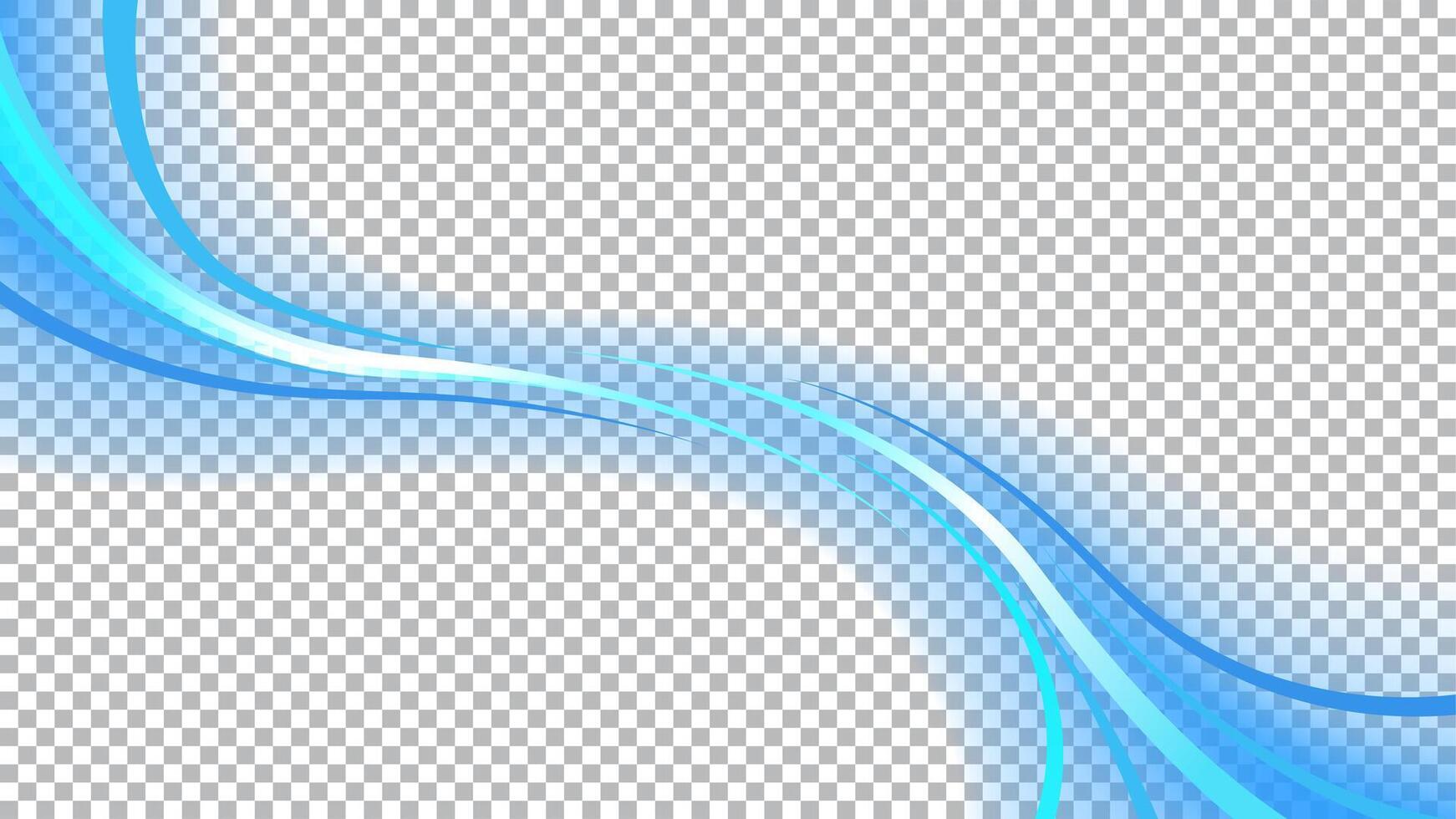 Blue Wavy Line of Light with A White Pattern vector