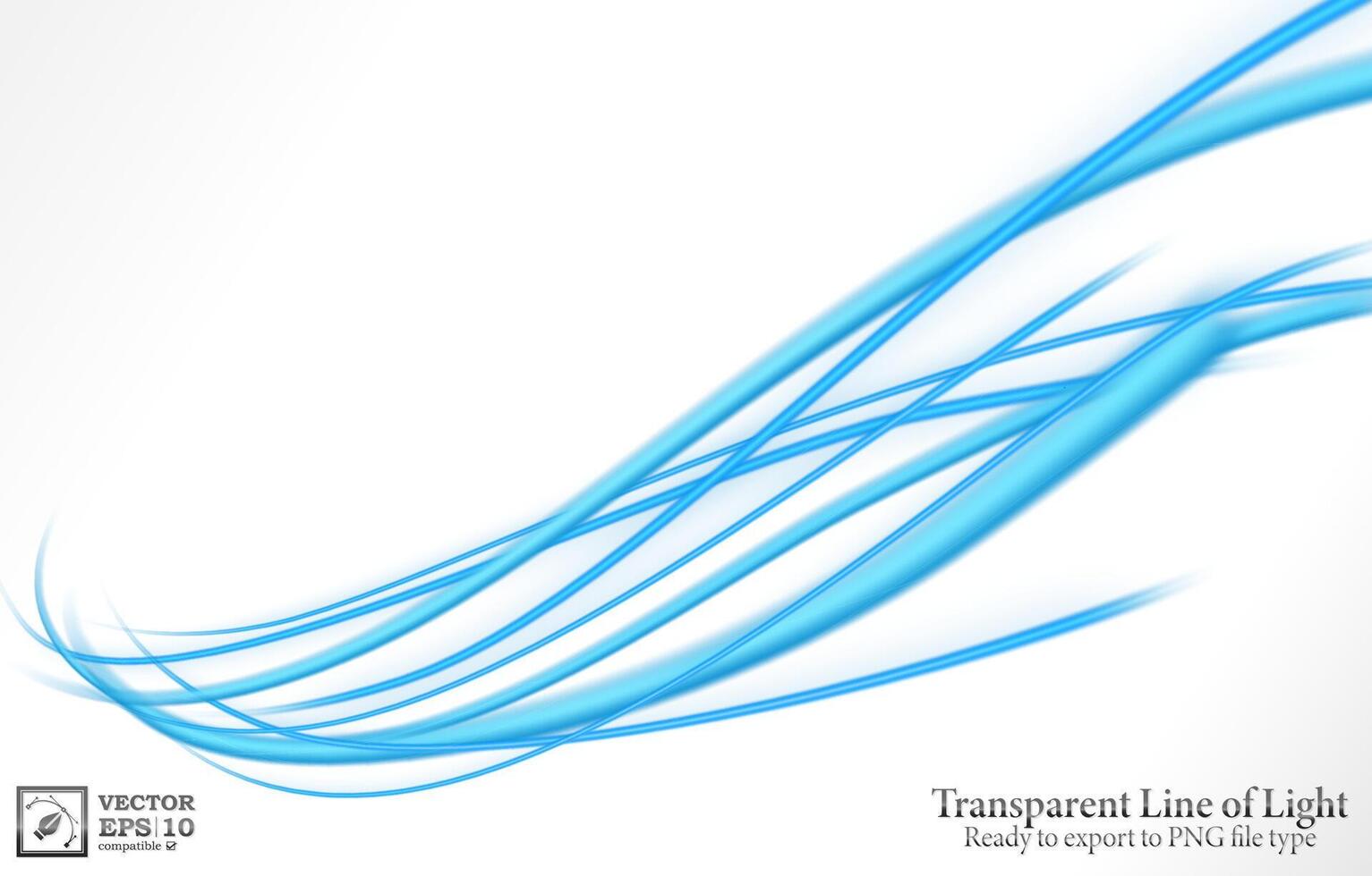 Blue Wavy Line Isolated and Easy to Edit vector