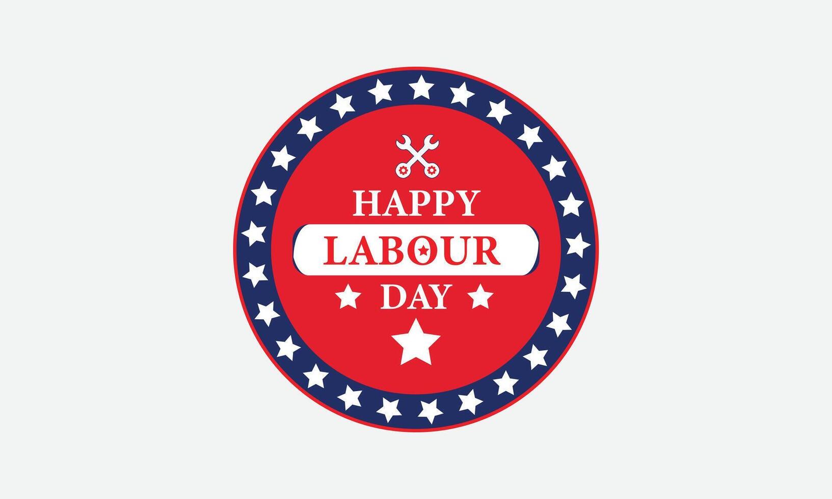 Happy labour day logo Usa , United States flag labor day vector