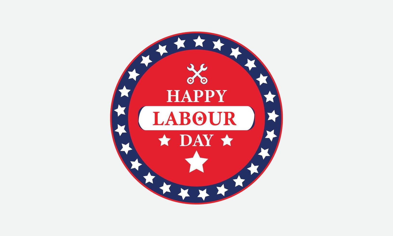 Happy labour day logo Usa , United States flag labor day vector