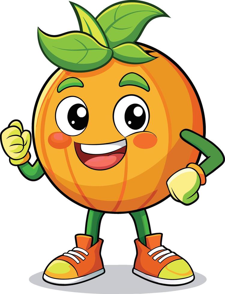 fruit character cartoon on a white background illustration. vector