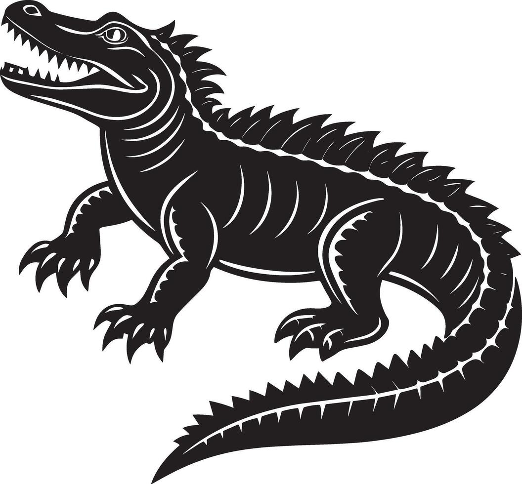 Crocodile. illustration of a crocodile on a white background. vector