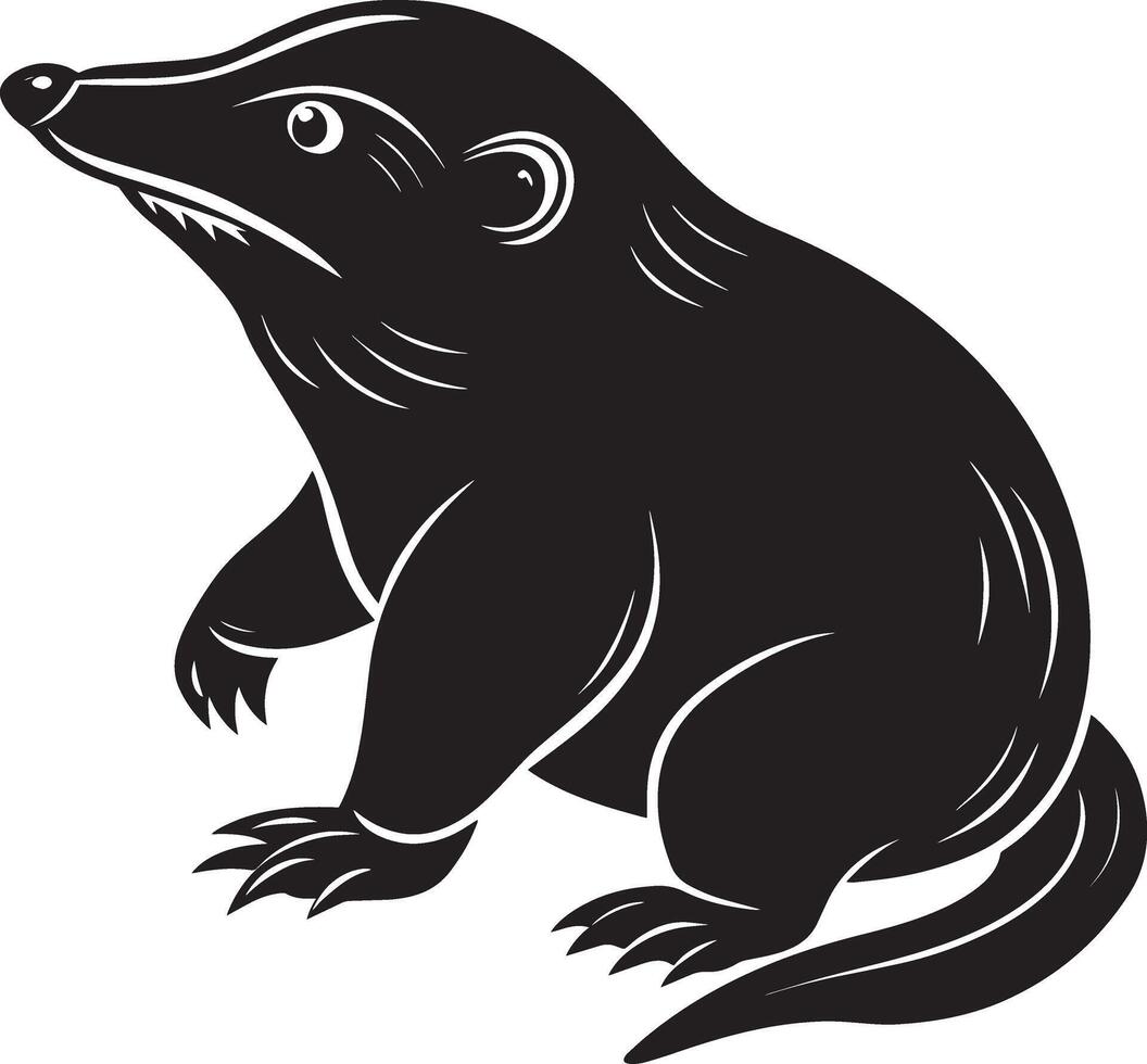 Otter - Wild Animals. illustration white background vector