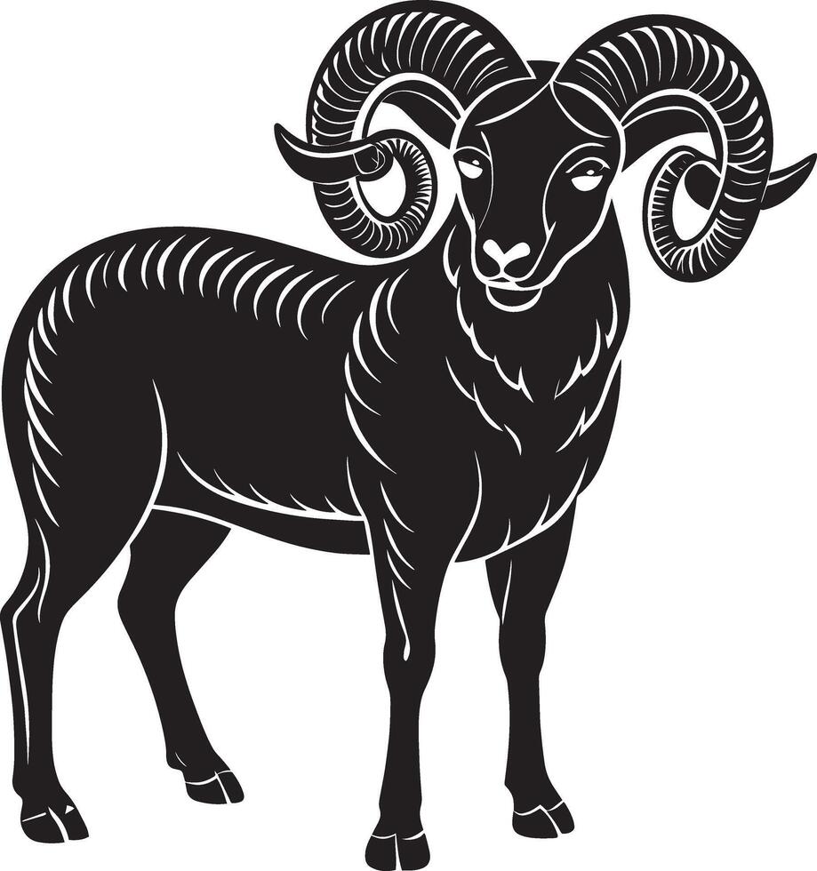 image of a ram. Isolated on a white background. vector