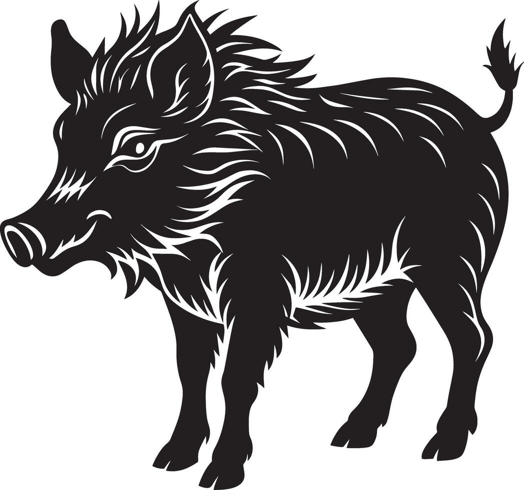 Boar. Wild Animals. illustration vector