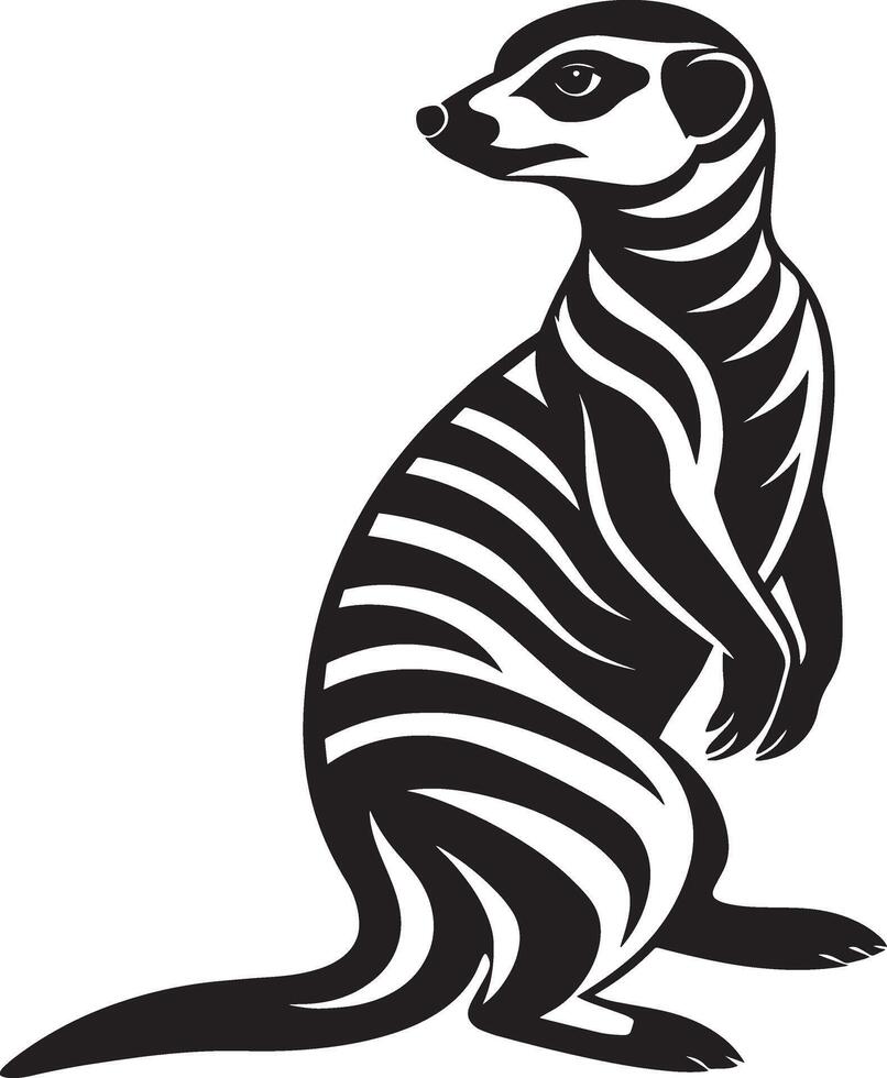 suricata - ilustración. aislado en blanco antecedentes. vector