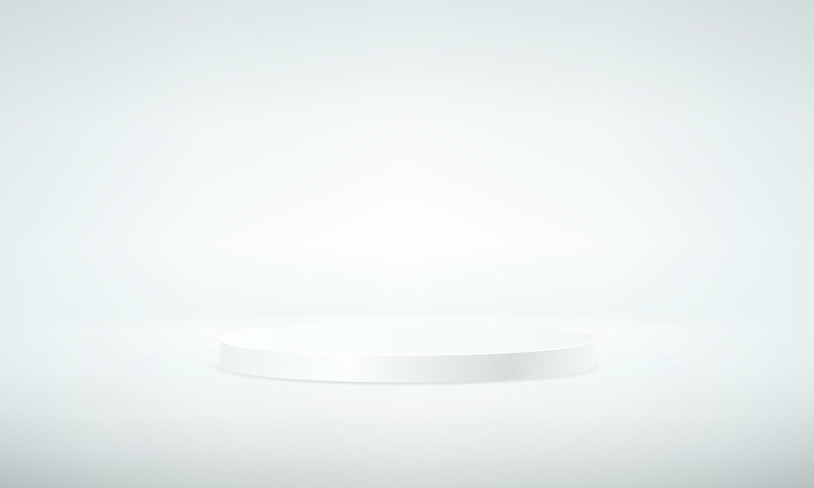 White studio room background. White cylinder pedestal podium. Space for selling products on the website. Empty room with light effect. stand for products. vector