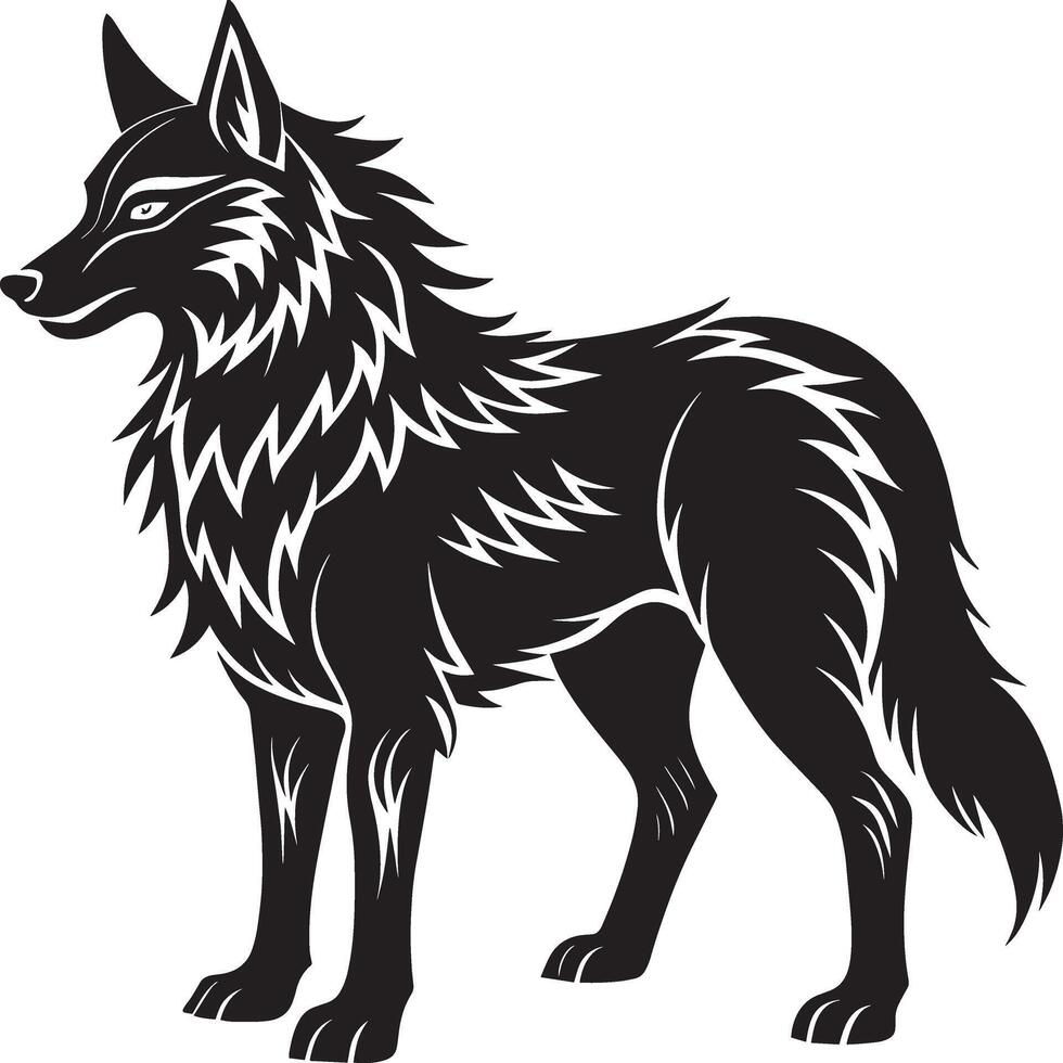 Wolf. illustration Isolated on white background vector