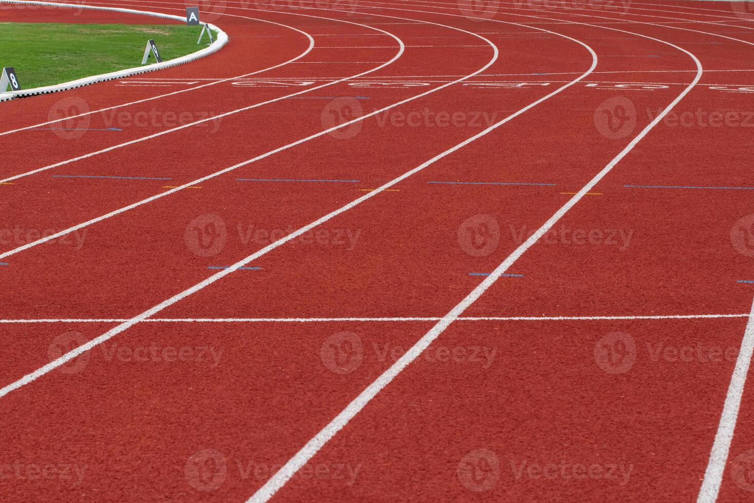 Background scene running field in the stadium. photo