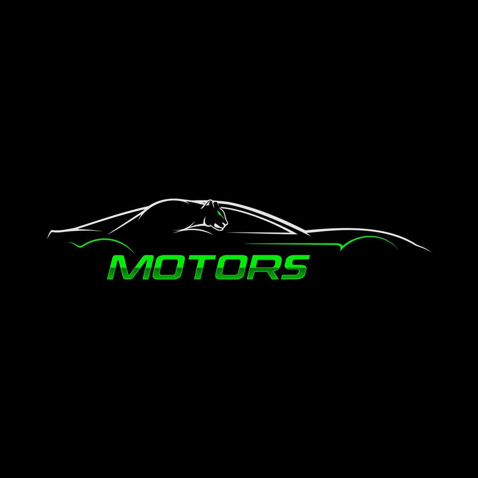 logo of a sports car. The silhouette of a sports car. vector