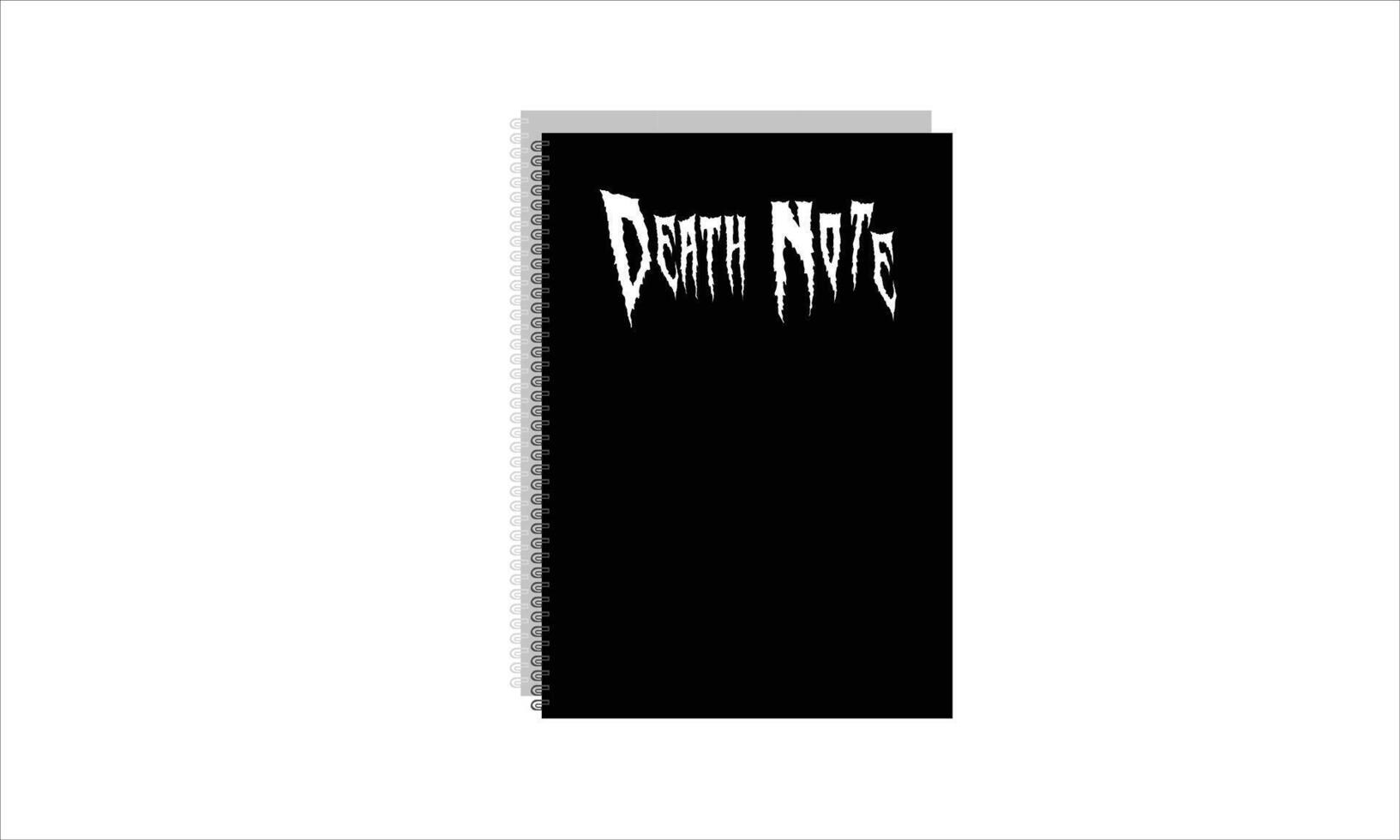 Deathnote Notebook from Anime On white background vector