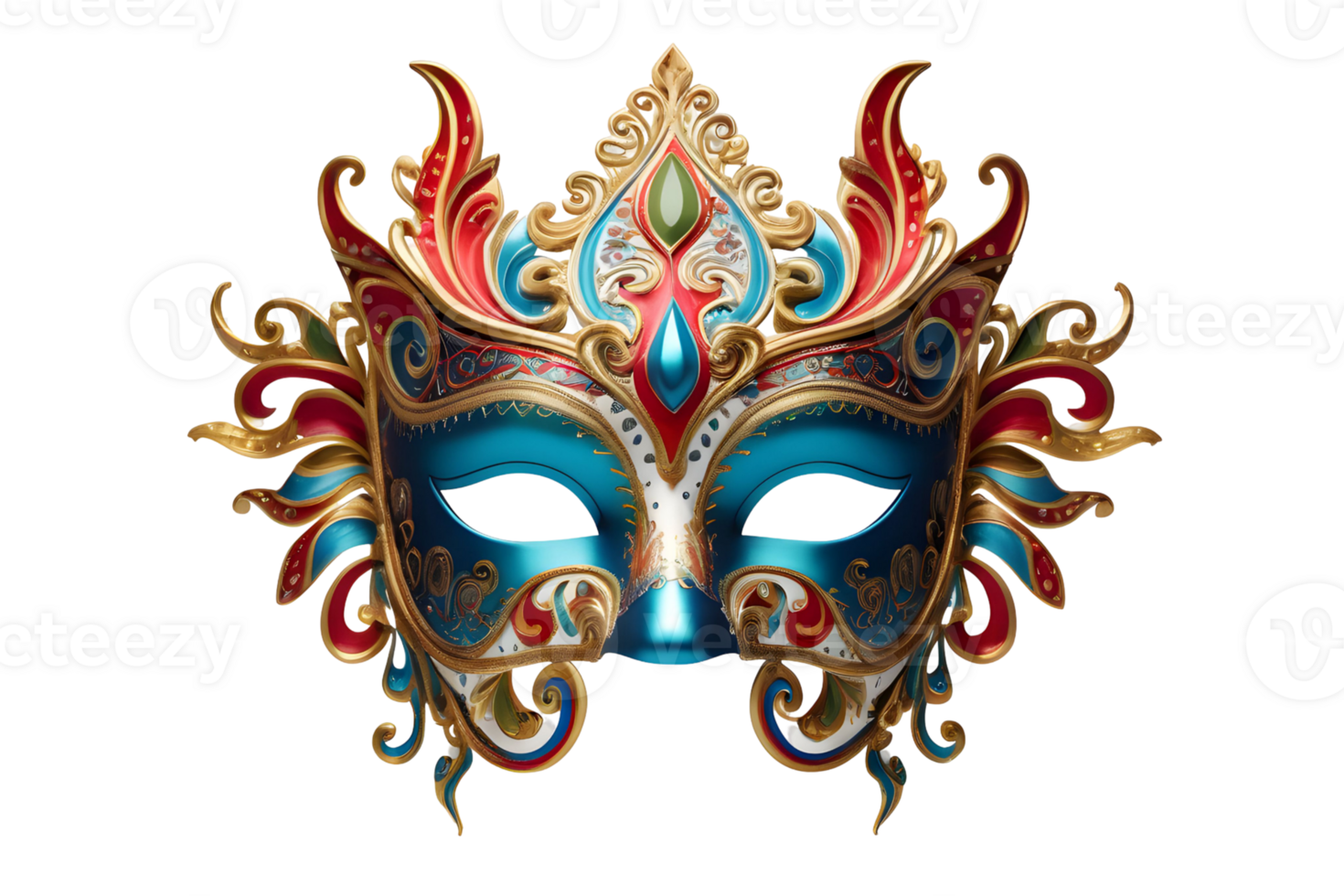 Party mask isolated on transparent background, cut out, or clipping path. png