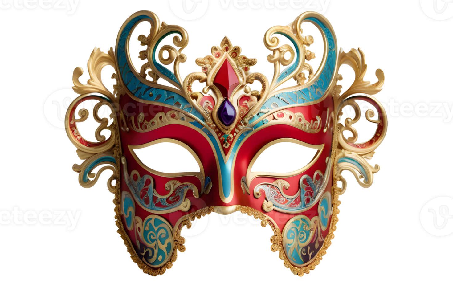 Party mask isolated on transparent background, cut out, or clipping path. png