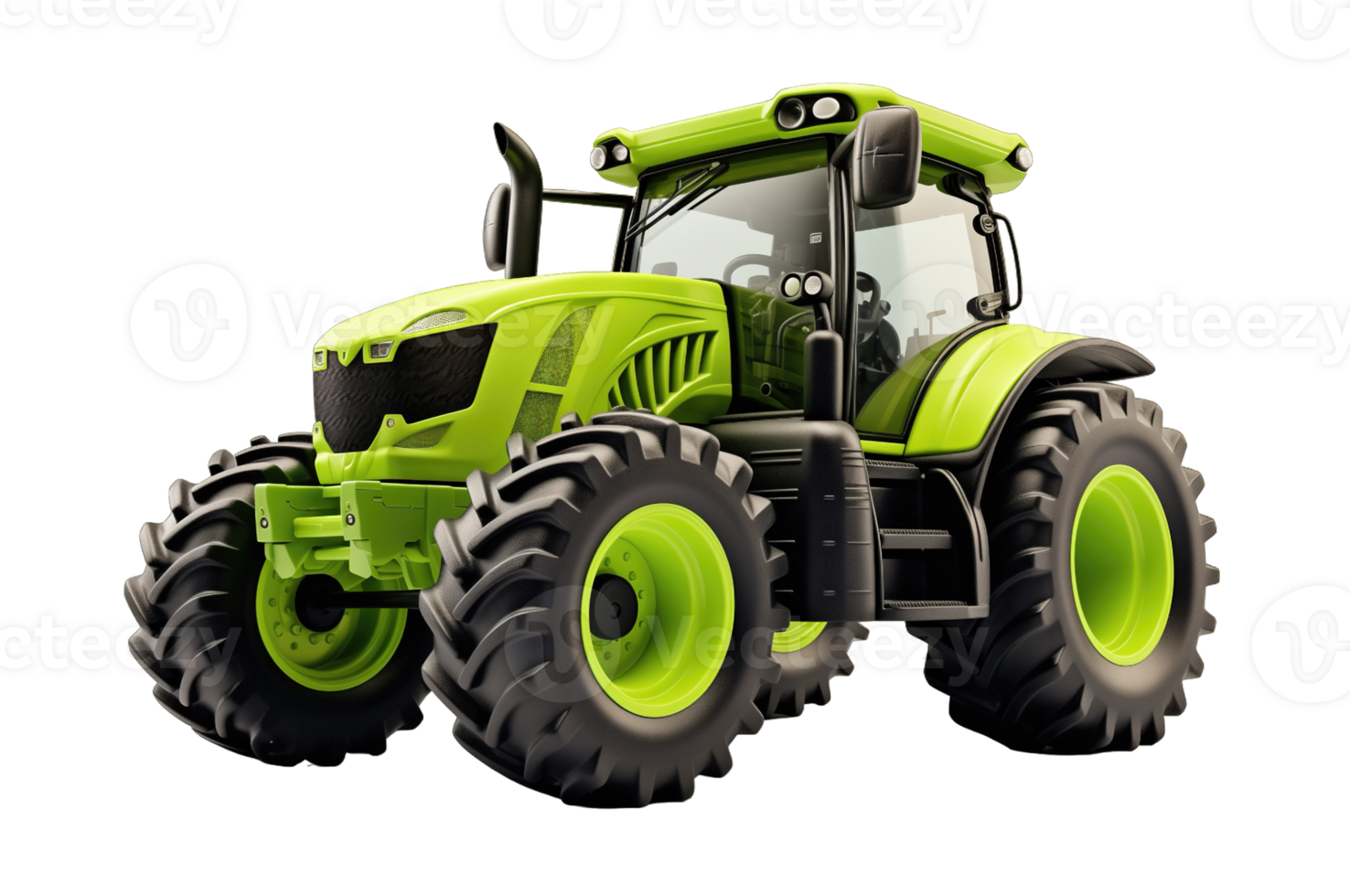 3D tractor isolated on transparent background png