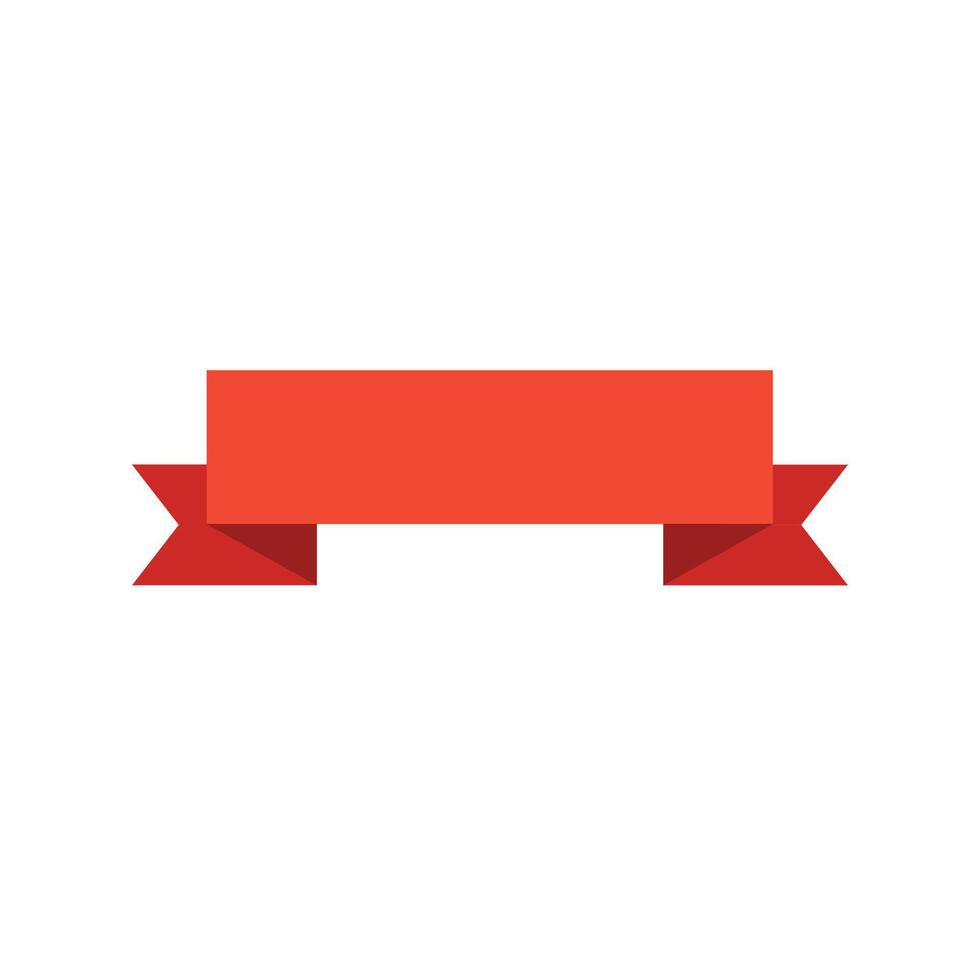 Stylish Red Ribbon Icon Elevate Your Graphic Design with this Decorative Element vector