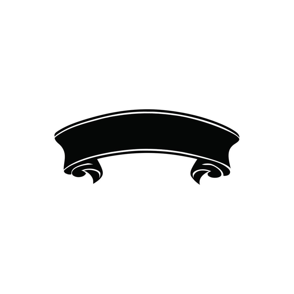 Black Ribbon Icon Silhouette Design Elevate Your Website Aesthetics with This Elegant Element vector