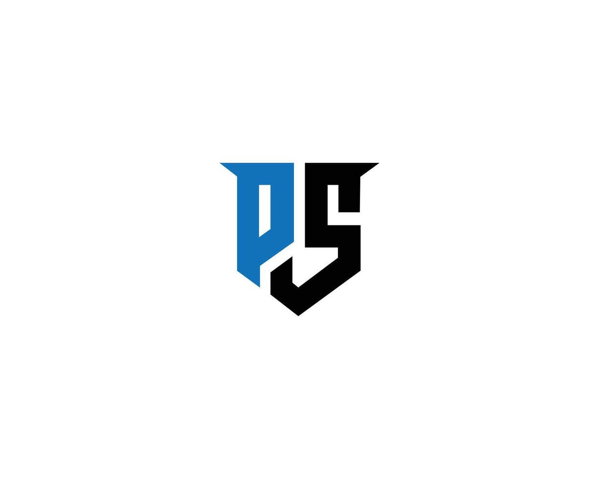 PS Initial letter logo icon design concept template. vector