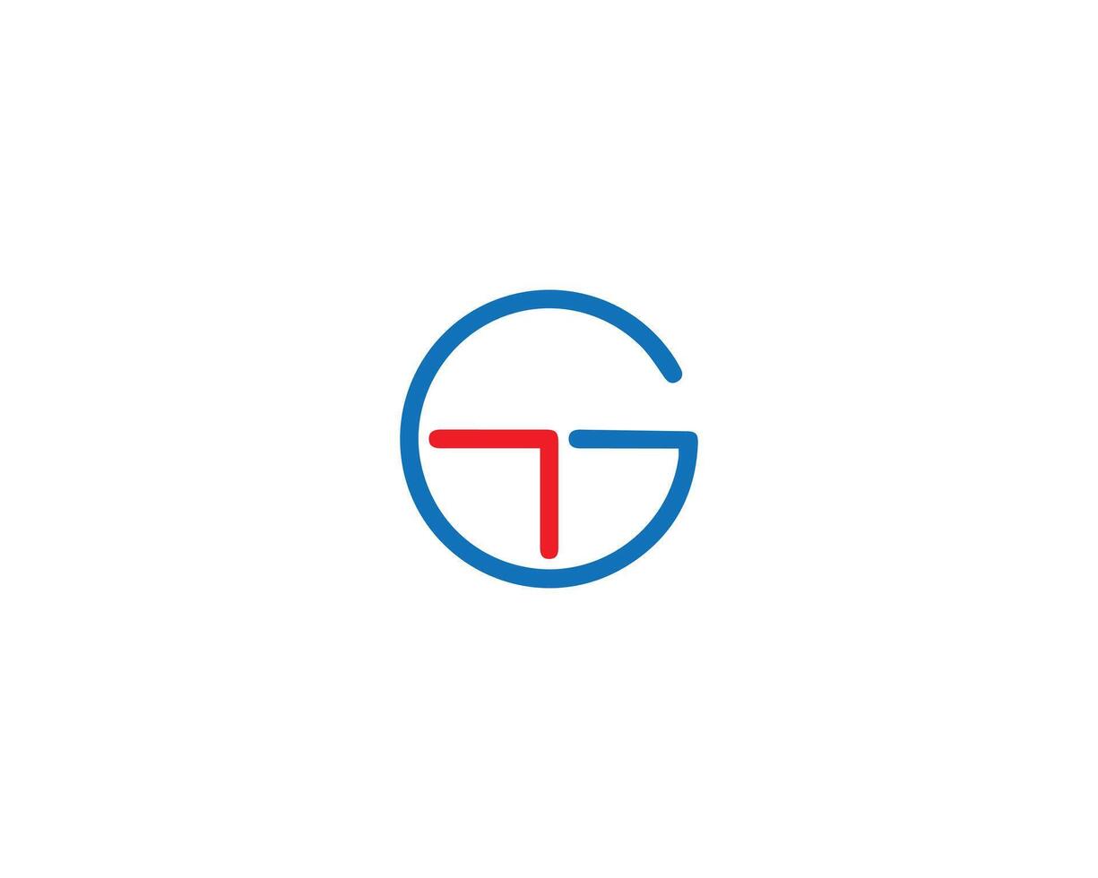 resumen letra gt o tg logo diseño concepto modelo. vector