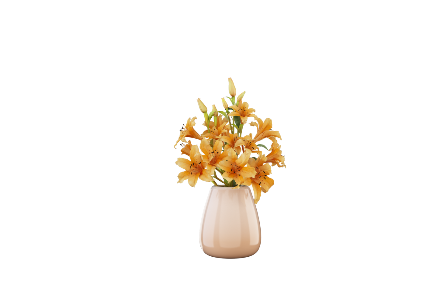 a vase with flowers on a transparent background png