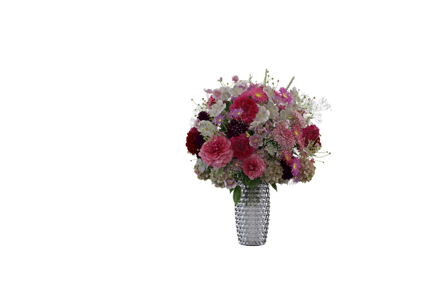 a vase with flowers on a transparent background png