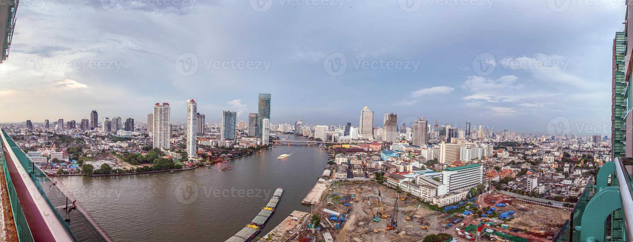 View over Bangkok with the Chao Phraya River photo
