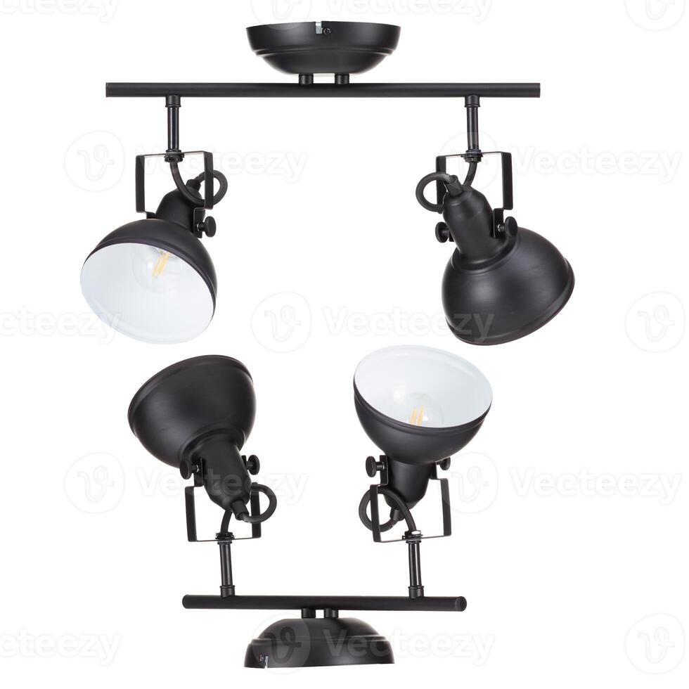 Ceiling lamp set cut out isolated white background with clipping path photo