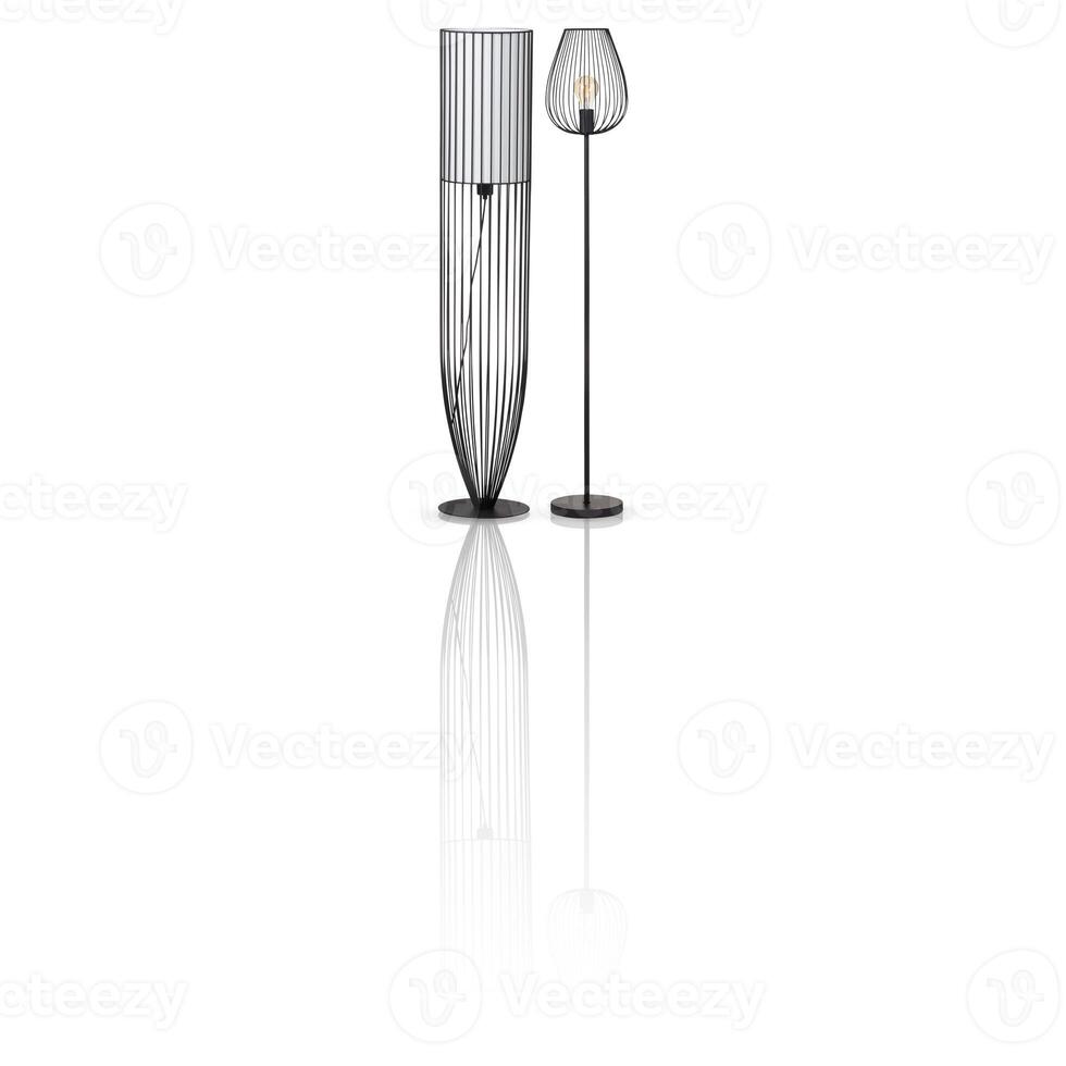 floor lamp cut out isolated white background with clipping path photo