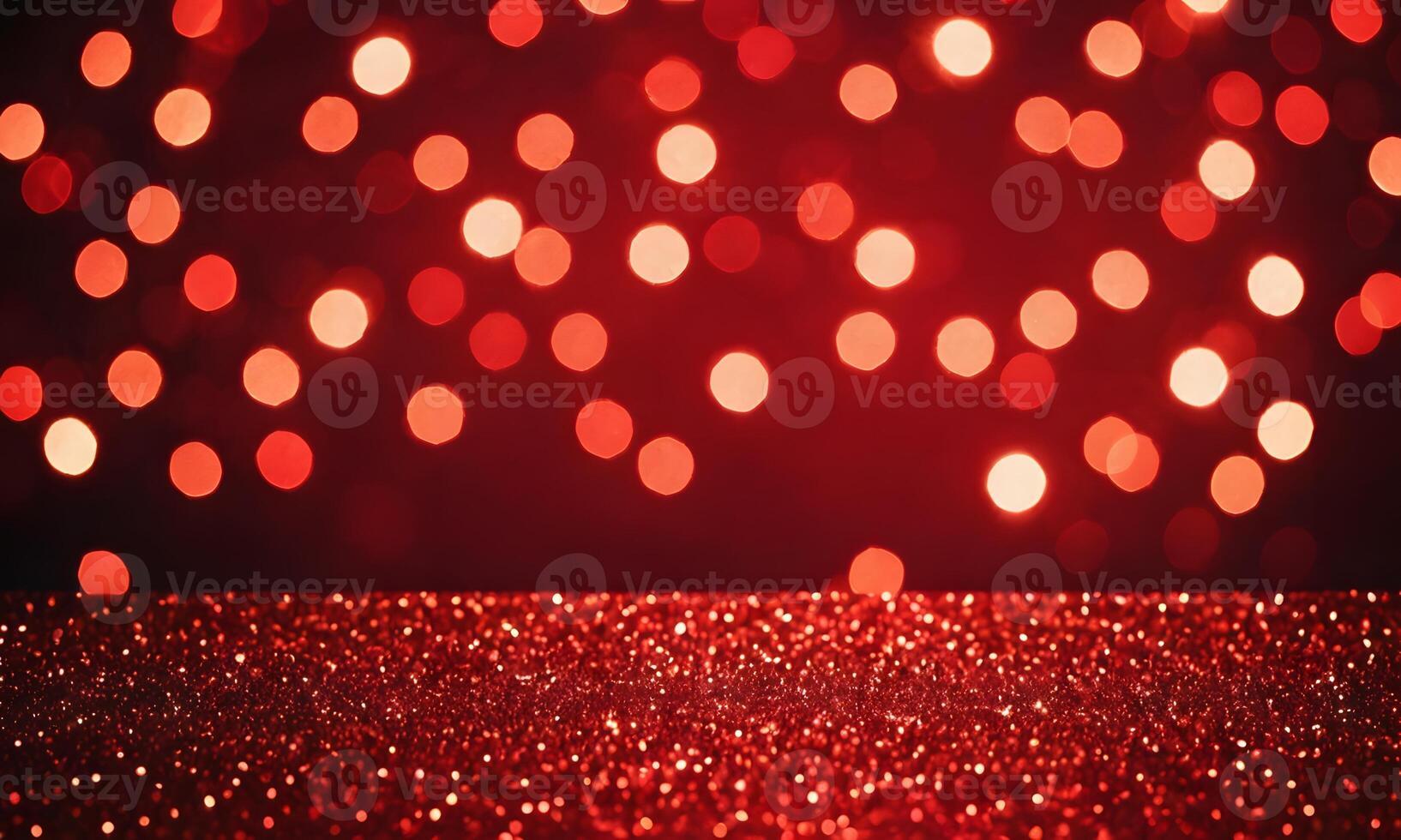 Christmas xmas background red abstract valentine Red glitter bokeh vintage lights photo