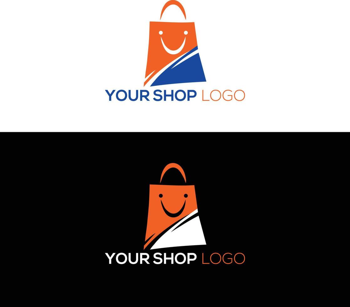 Shopping Bag Abstract Logo Icon Design Template. vector