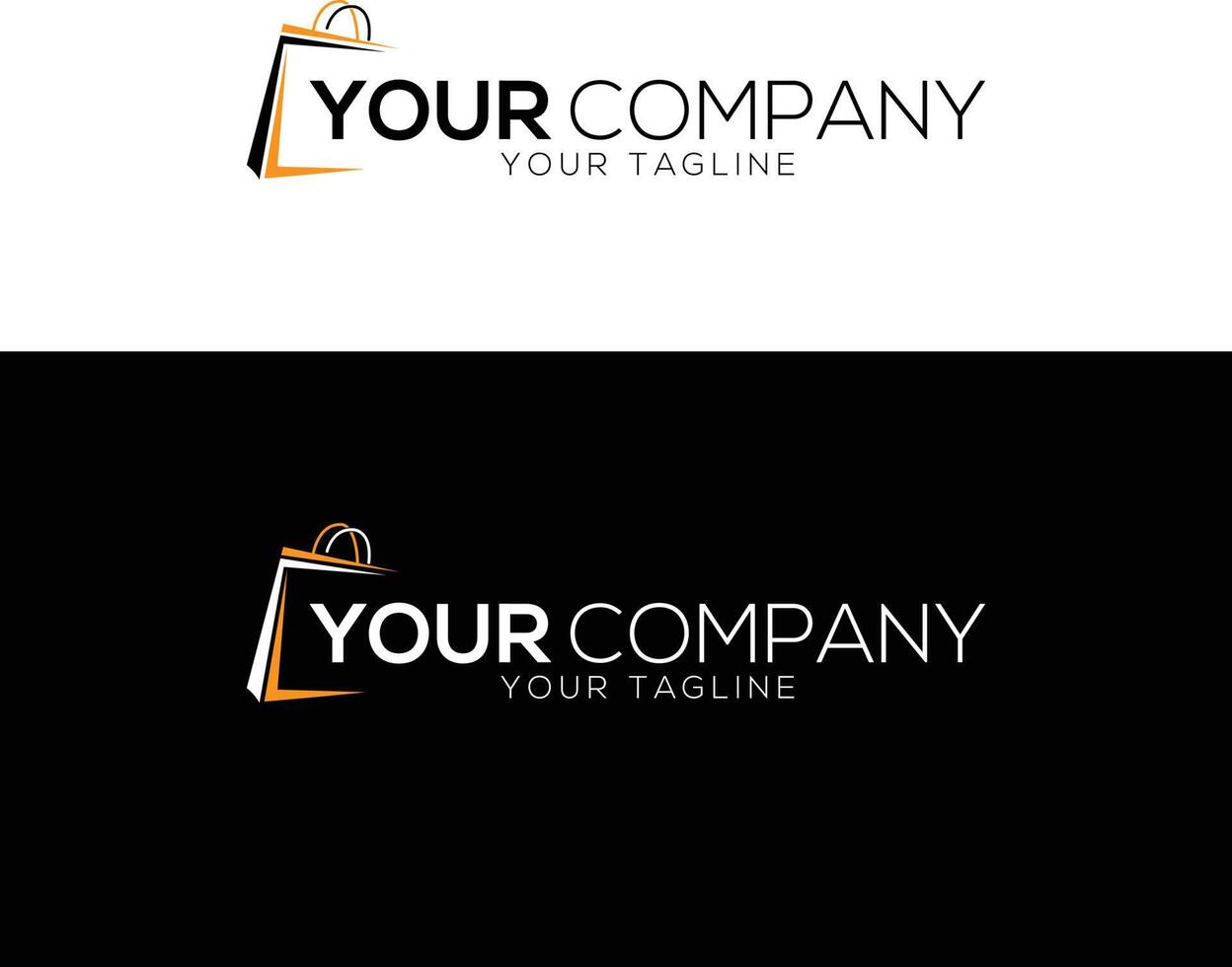 Shopping Bag Logo Design Concept Template. vector