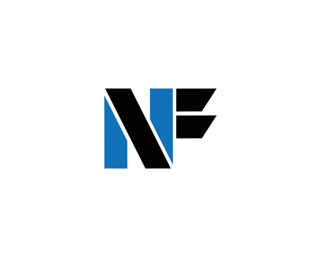 Initial Letter NF logo icon design concept template. vector
