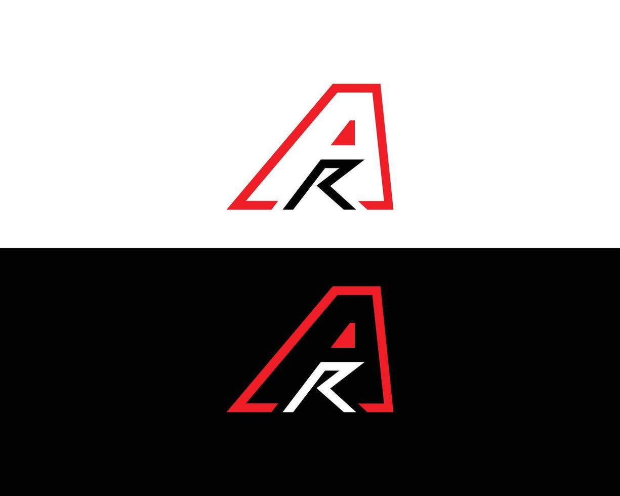 AR or RA letter logo icon design concept template. vector