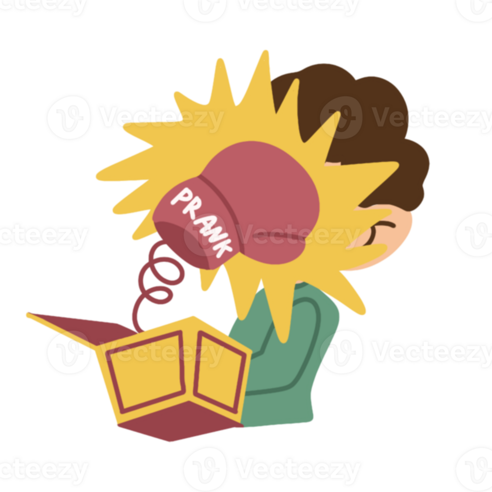 Prank boy illustration png