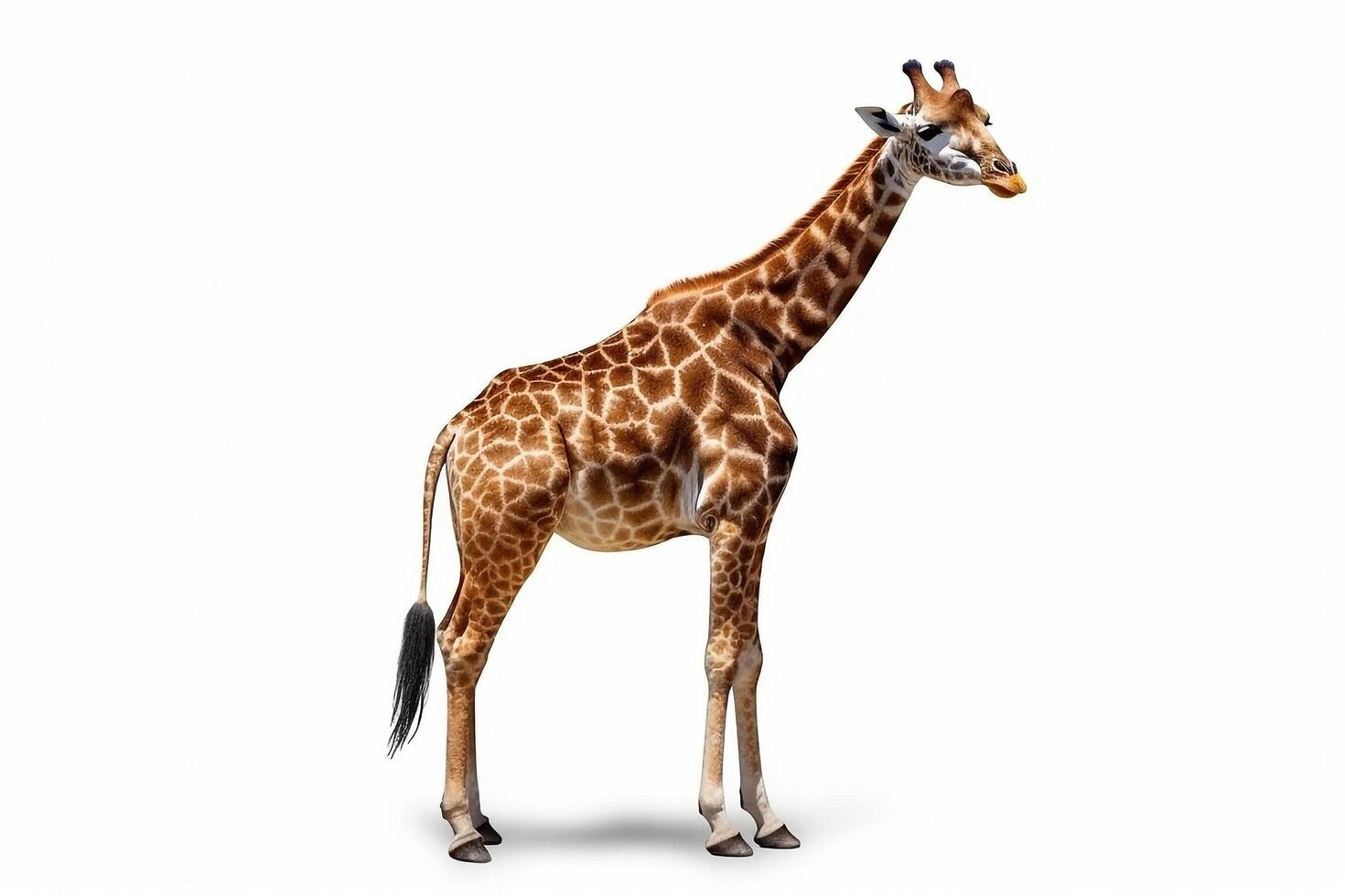 Giraffe isolated on white background.. photo