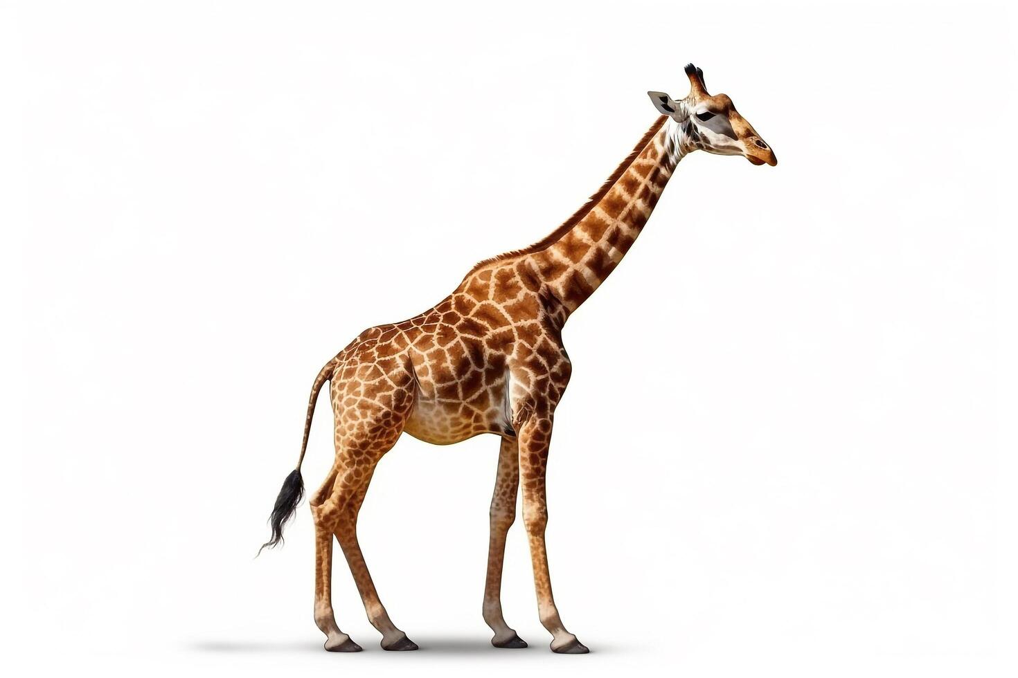 Giraffe isolated on white background.. photo