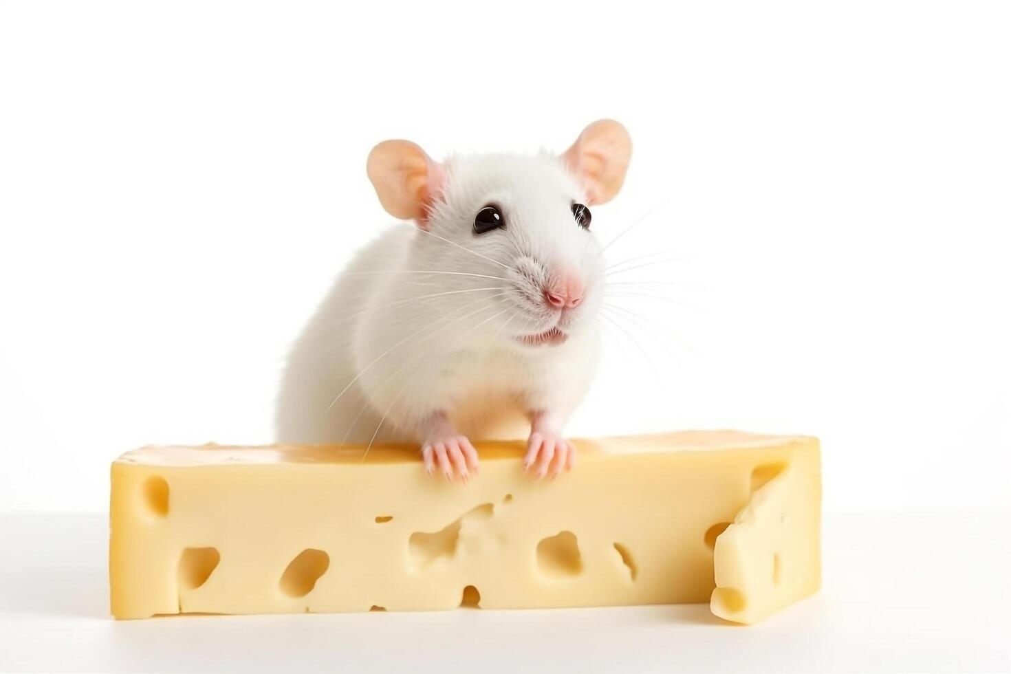 White rat isolate on white background.. photo