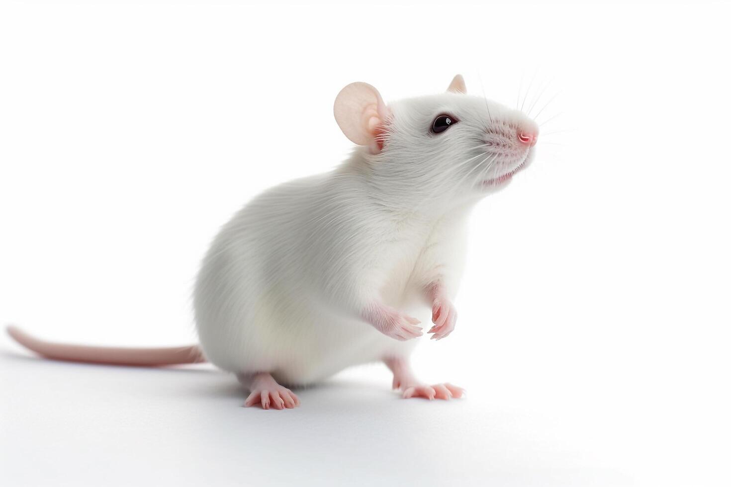 White rat isolate on white background.. photo