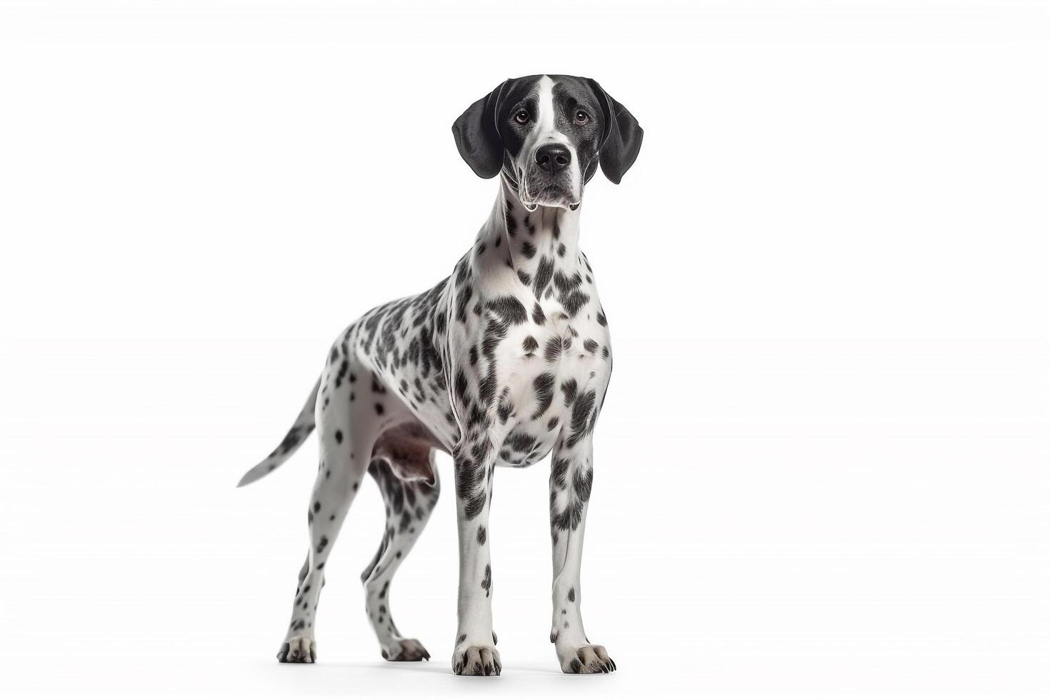 Dalmatian dog isolate on white background.. photo